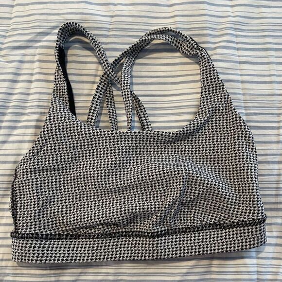 Lululemon Sports Bra - Excellent Condition - Houndstooth - Size 2 - Picture 1 of 2